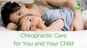 Mother getting chiropractic adjustment